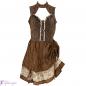 Preview: Kurzes sommerliches gestreiftes Steampunk-Kleid